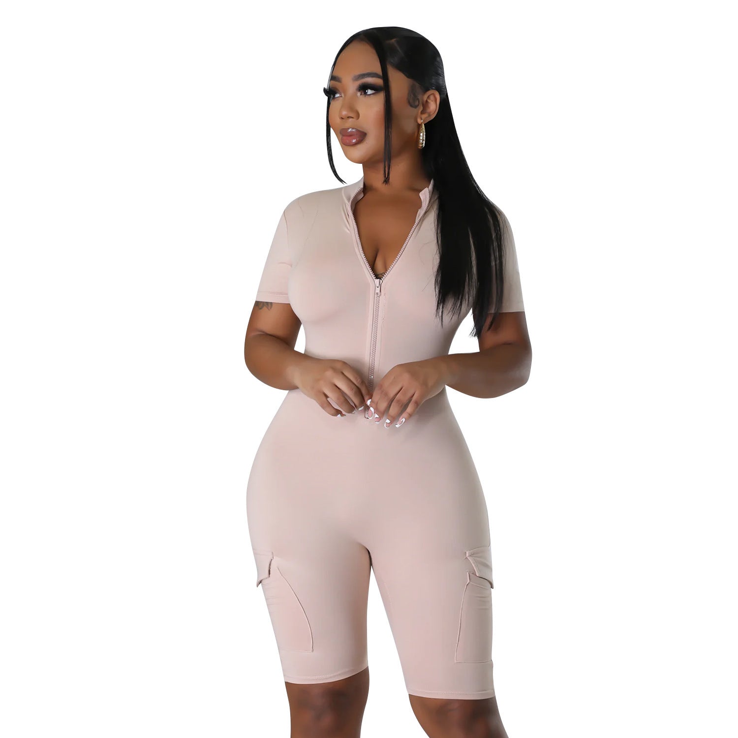 MyPeachy™ Women's Tight Short-sleeved Jumpsuit