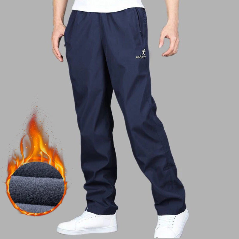 Men Velvet Warm Straight Pant