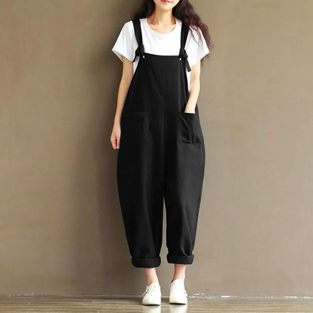 Women Skin-friendly Straps Design Jumpsuit