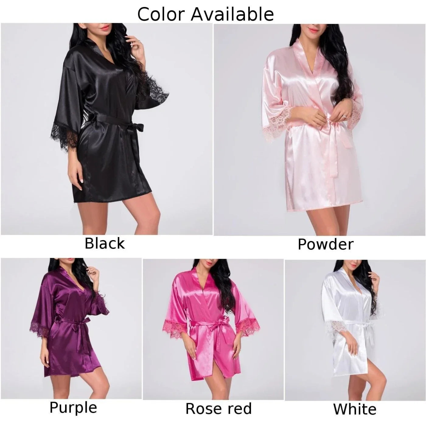 Women Lingerie Satin Robes Nightdress