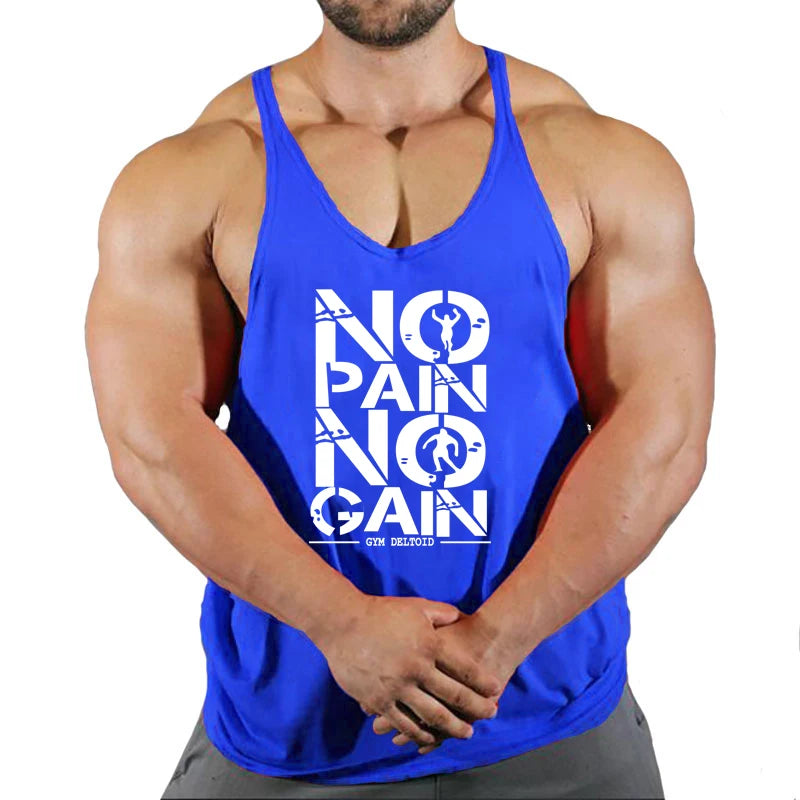 Men Bodybuilding Hooded Tank Top