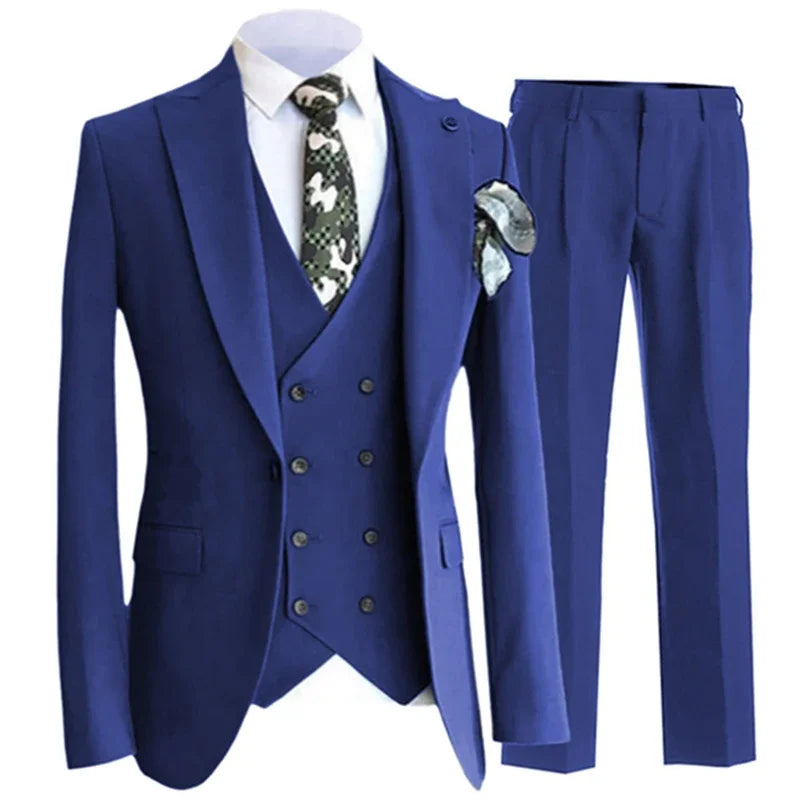 Wedding Blazer Pants Vest Men Suit