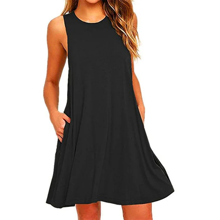 Women Casual Swing T-Shirt Dress