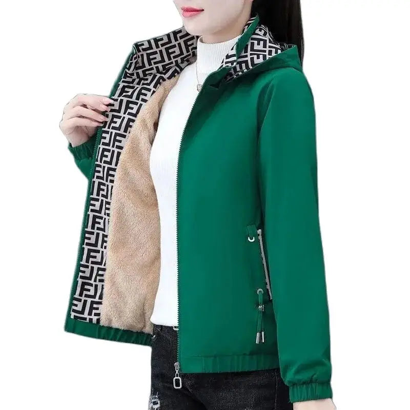 Women Velvet Padded Coat