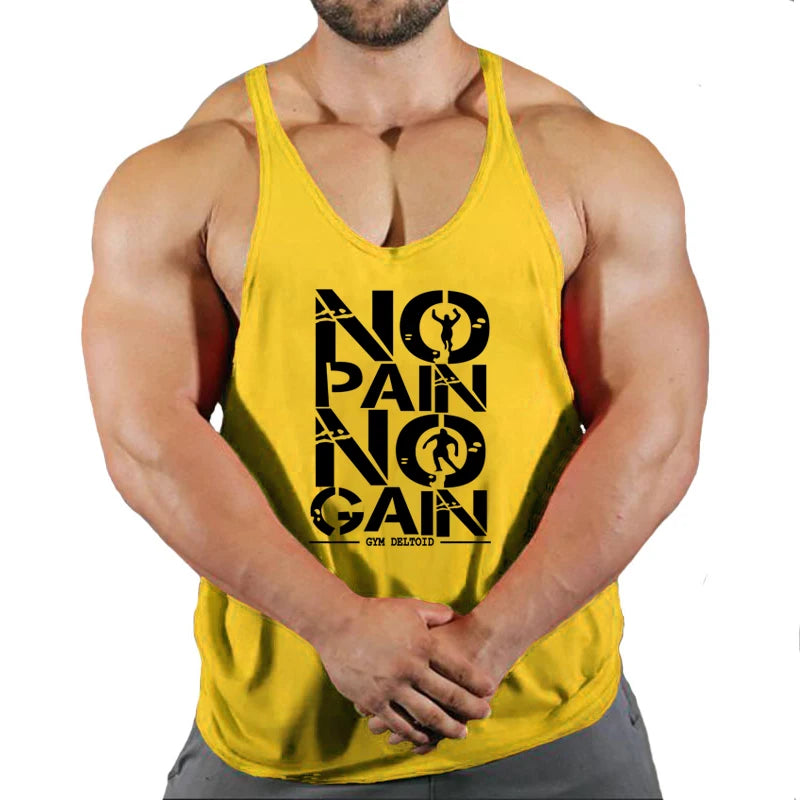 Men Bodybuilding Hooded Tank Top