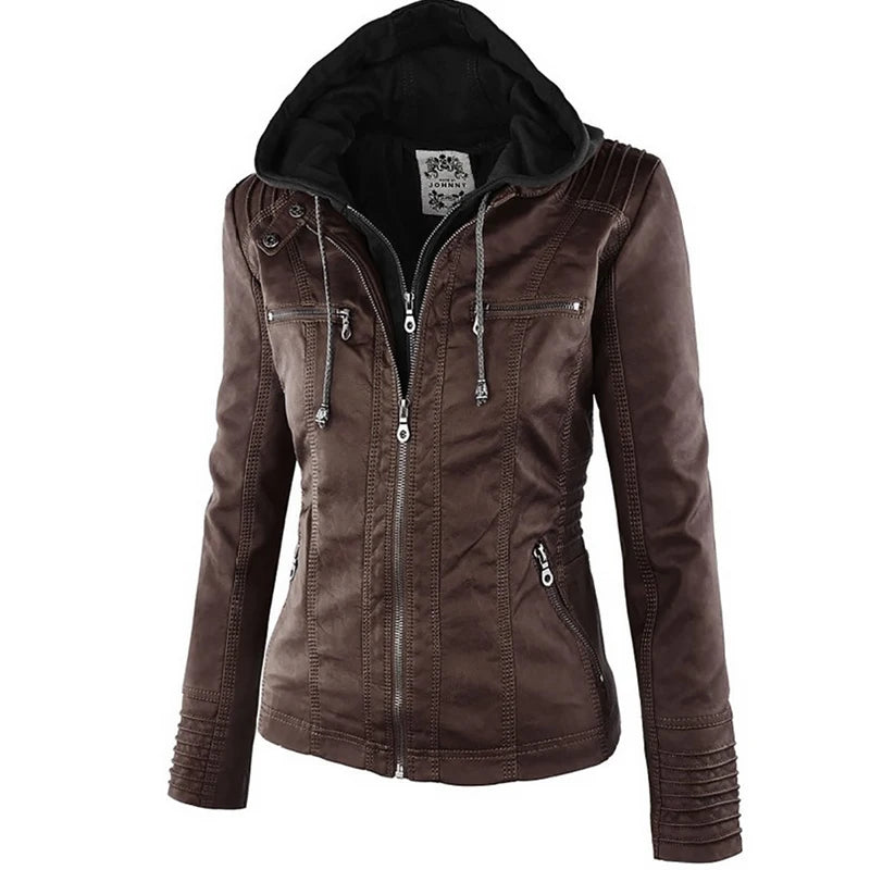 Women Winter Faux Leather Jacket