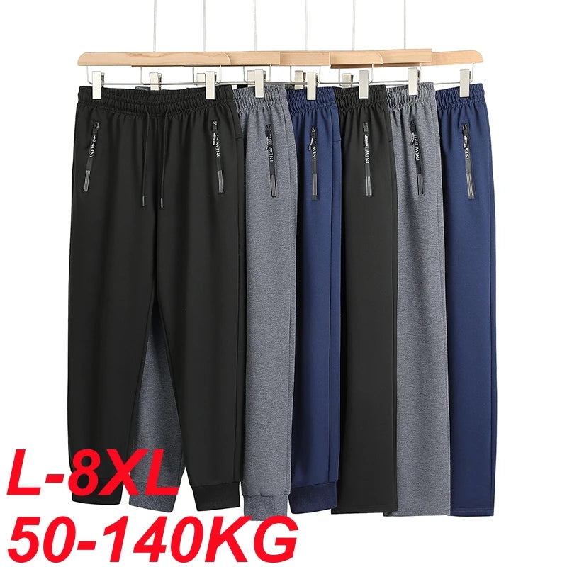 Male Drawstring Straight Rib Pants