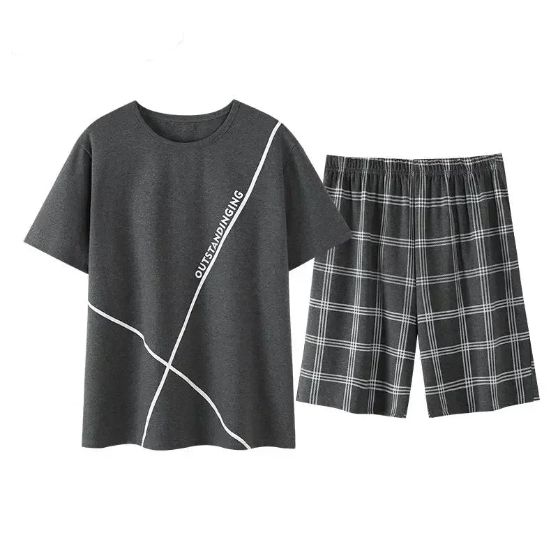 Elegant Men Cotton Sleepwear Set