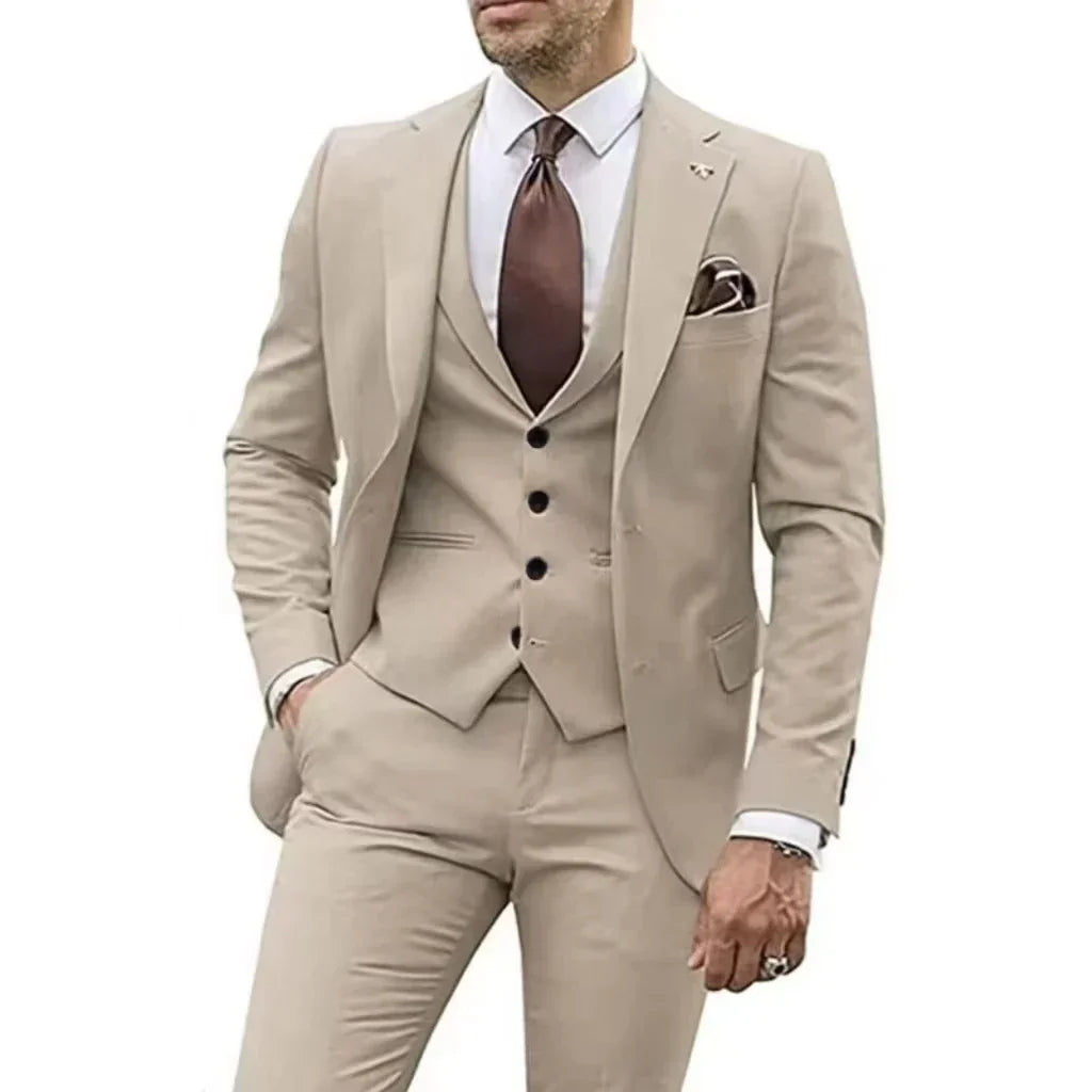 Men Peak Lapel Formal Tuxedo Suit