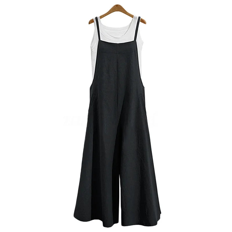 Women Casual Wide-Legged Jumpsuit