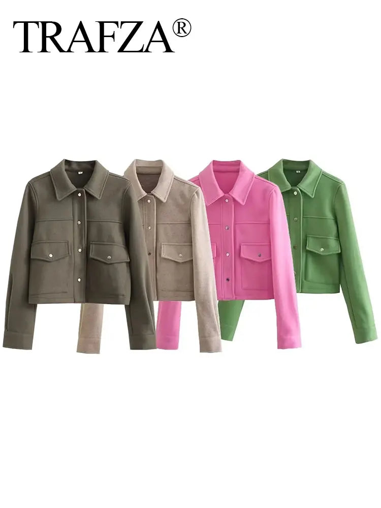 Women Front Pockets Jacket