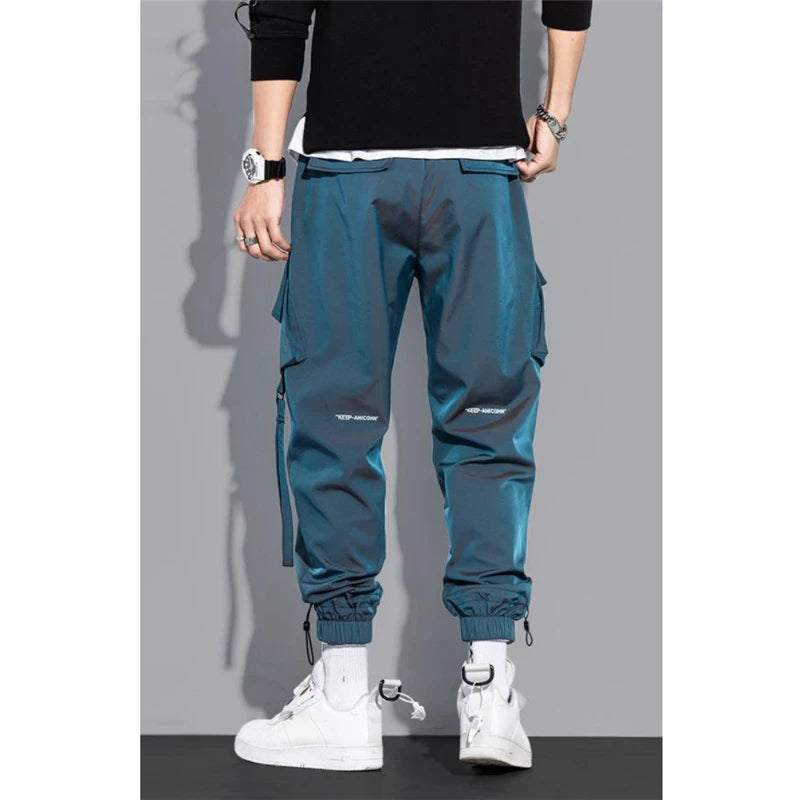 Men Ribbons Harem Jogging Pant