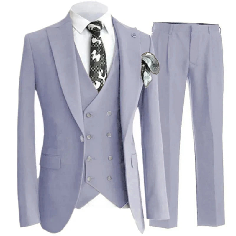 Wedding Blazer Pants Vest Men Suit