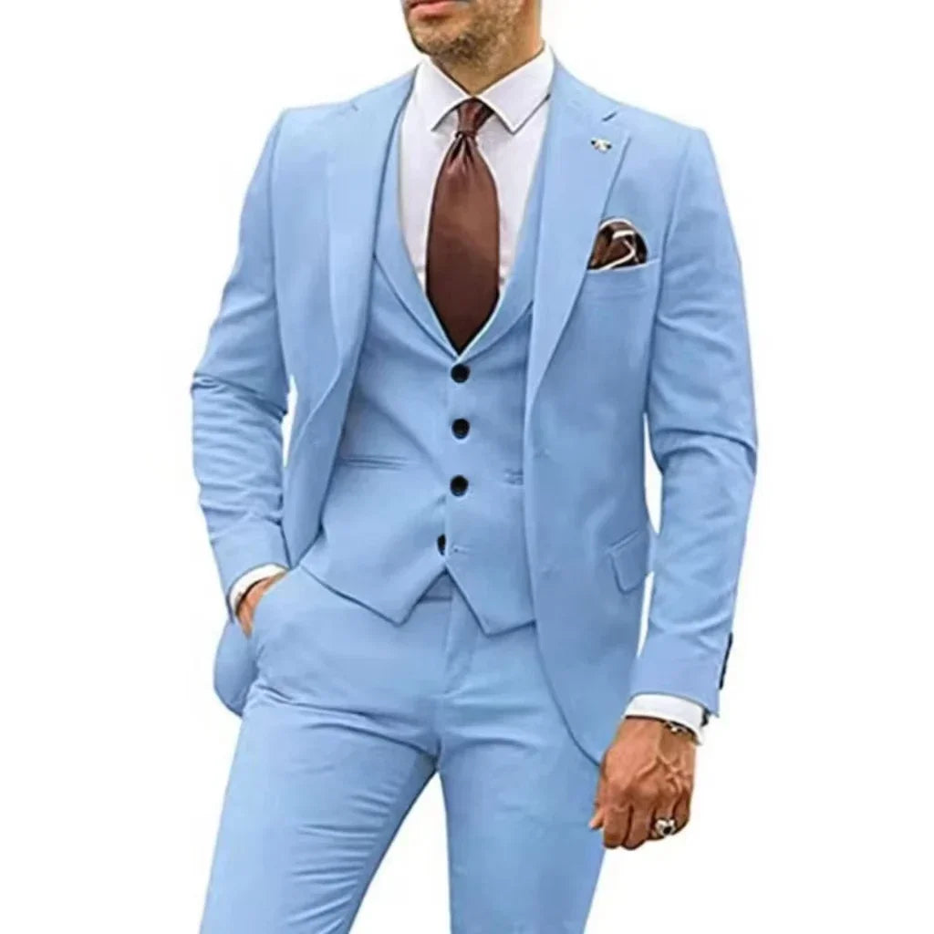 Men Peak Lapel Formal Tuxedo Suit