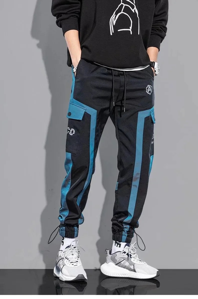 Men Ribbons Harem Jogging Pant