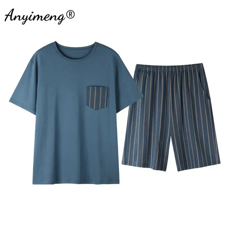 Elegant Men Cotton Sleepwear Set