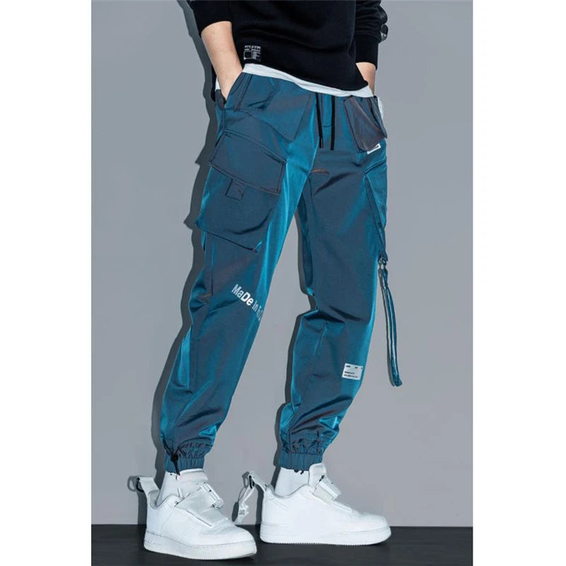 Men Ribbons Harem Jogging Pant