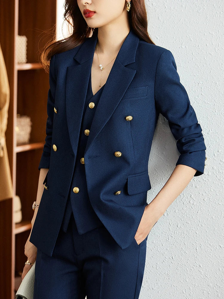 Women Vest Blazer and Pant Suit