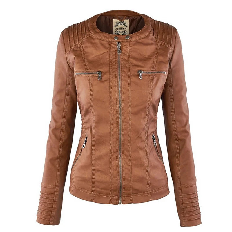 Women Winter Faux Leather Jacket