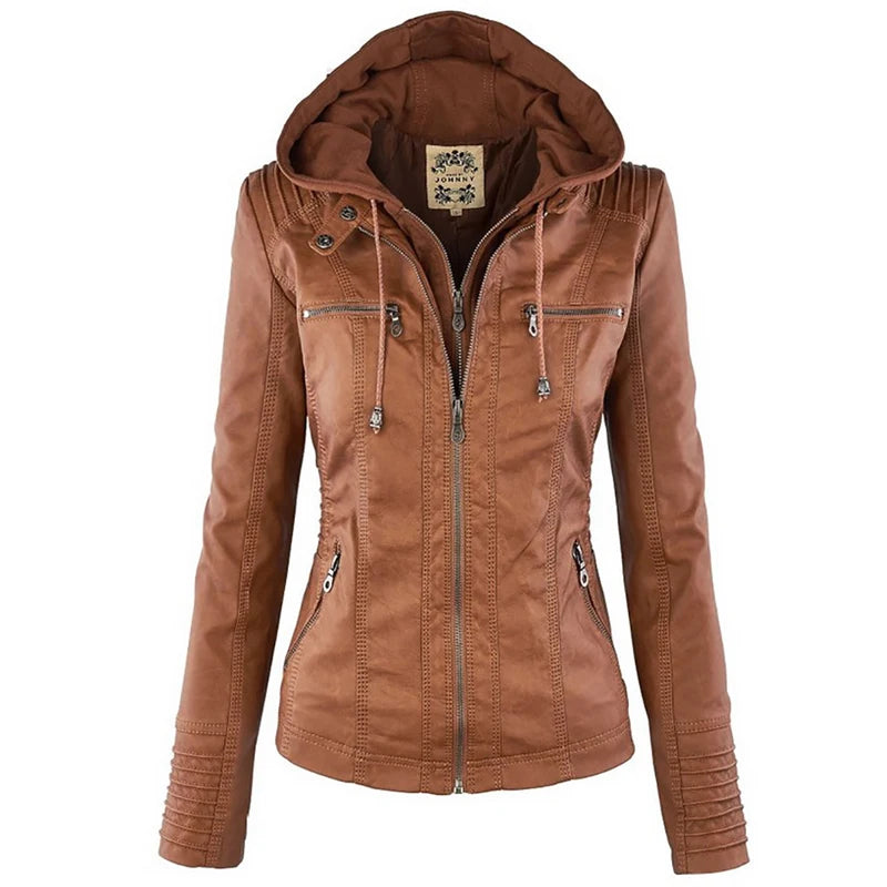 Women Winter Faux Leather Jacket