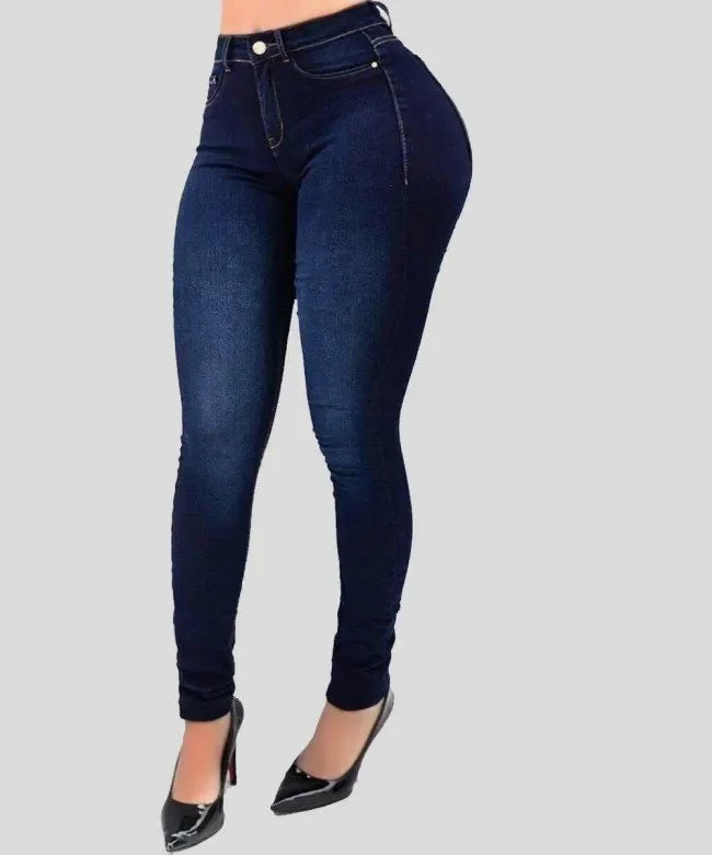 Woman denim high waist jean