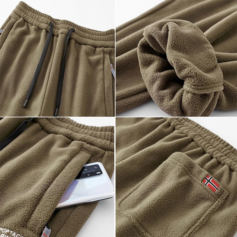 Winter Male Lambs wool Warm Pant