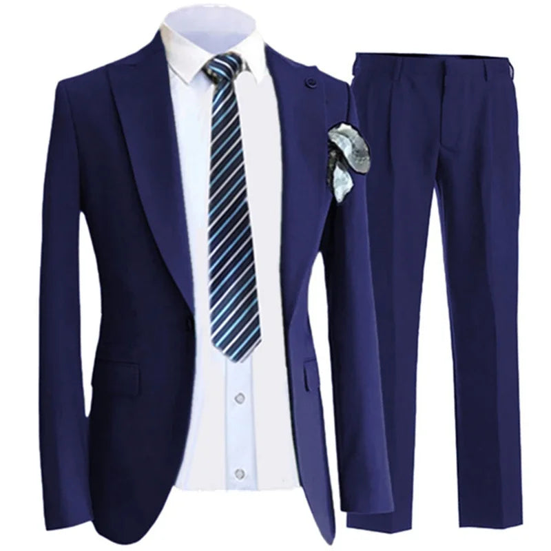 Wedding Blazer Pants Vest Men Suit