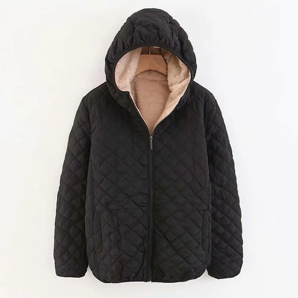 Women Lamb Fleece Parka Jacket