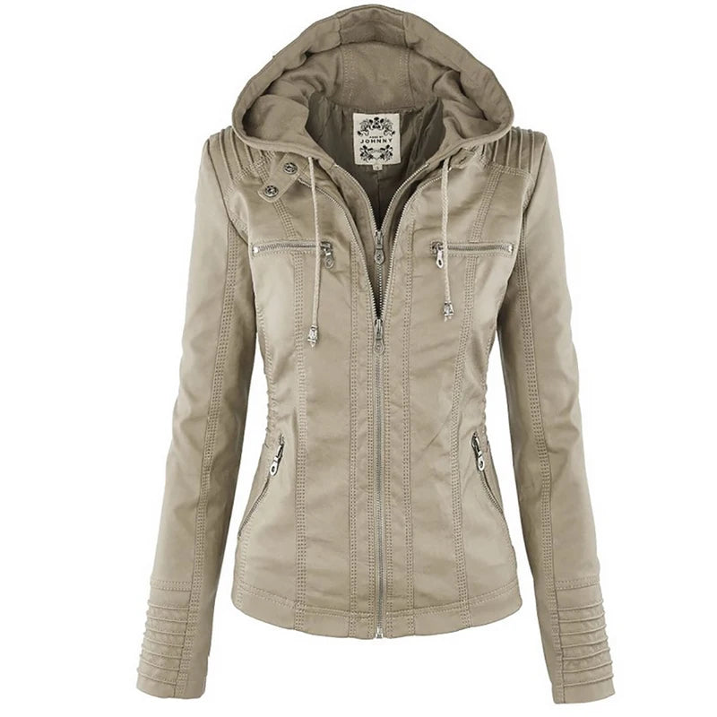 Women Winter Faux Leather Jacket