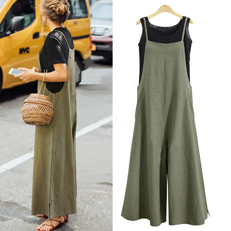 Women Casual Wide-Legged Jumpsuit