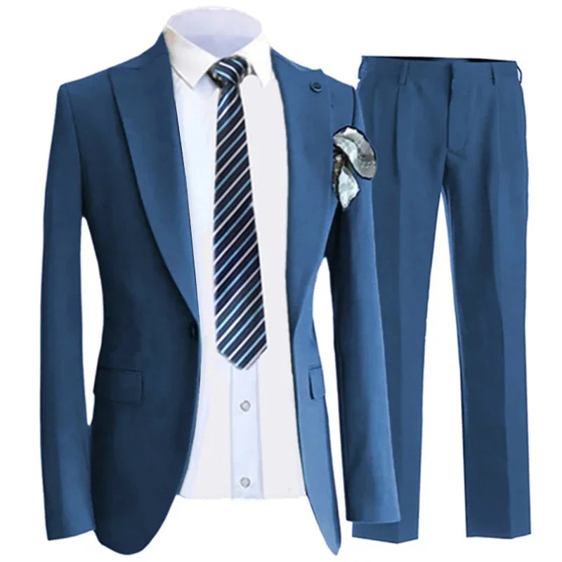 Wedding Blazer Pants Vest Men Suit