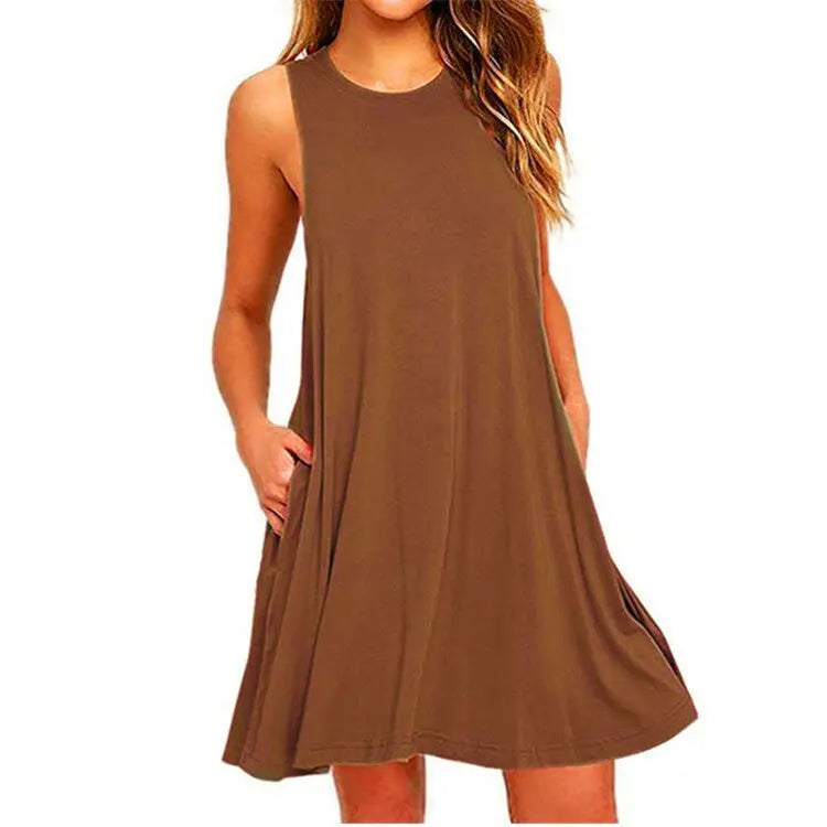 Women Casual Swing T-Shirt Dress