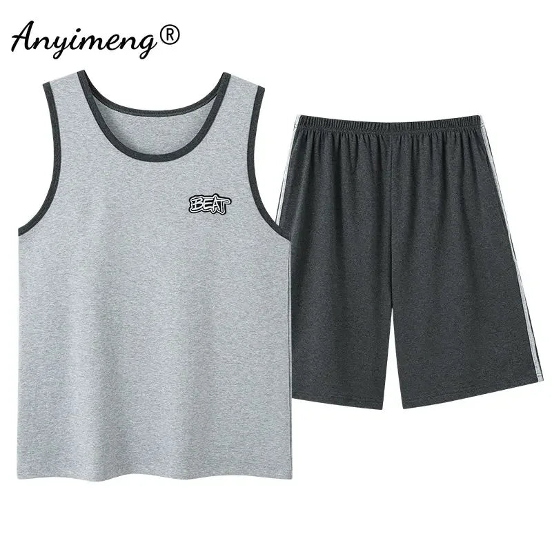 Men Sleeveless Pajamas Set