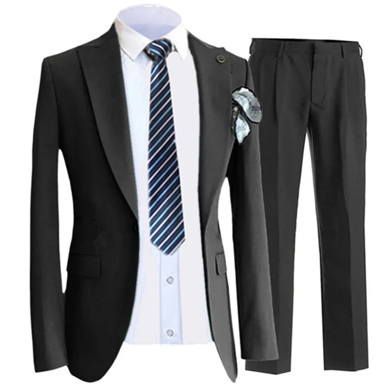 Wedding Blazer Pants Vest Men Suit