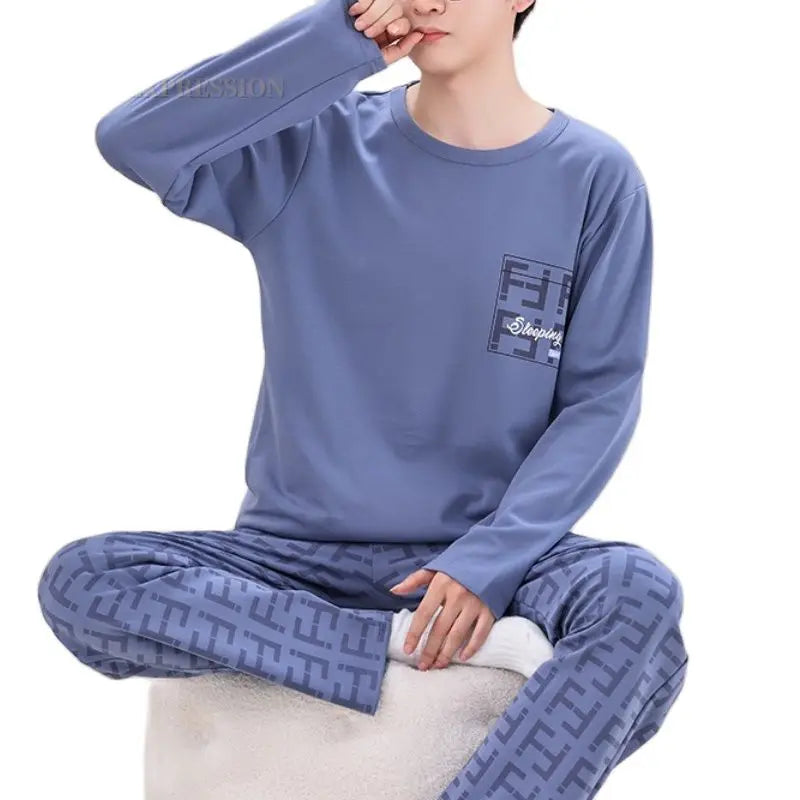 Knitted Men Sleepwear Set