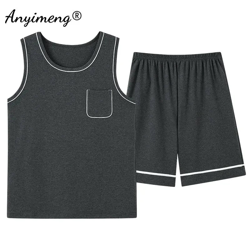 Men Sleeveless Pajamas Set